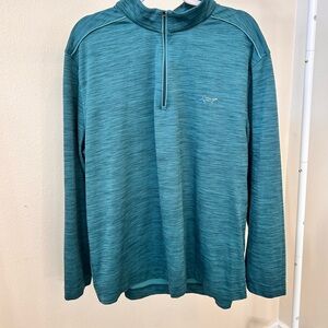 Greg Norman Active Golf Half Zip XL Teal